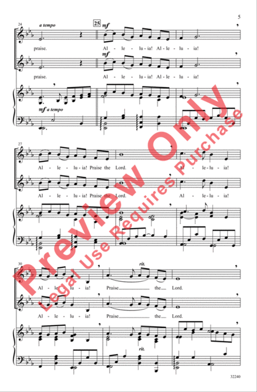 Alleluia! Praise the Lord 2-Part scores gallery preview page 5
