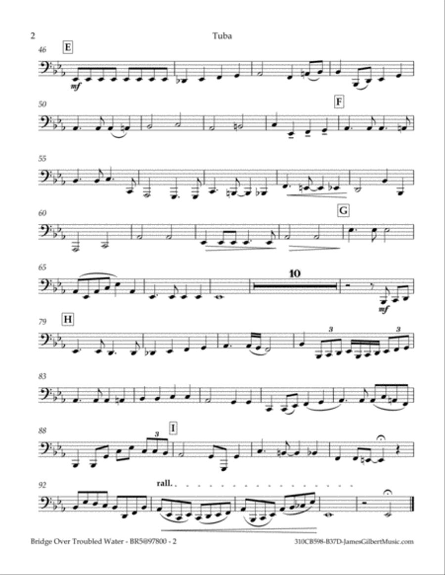 Bridge Over Troubled Water Brass Ensemble scores gallery preview page 3