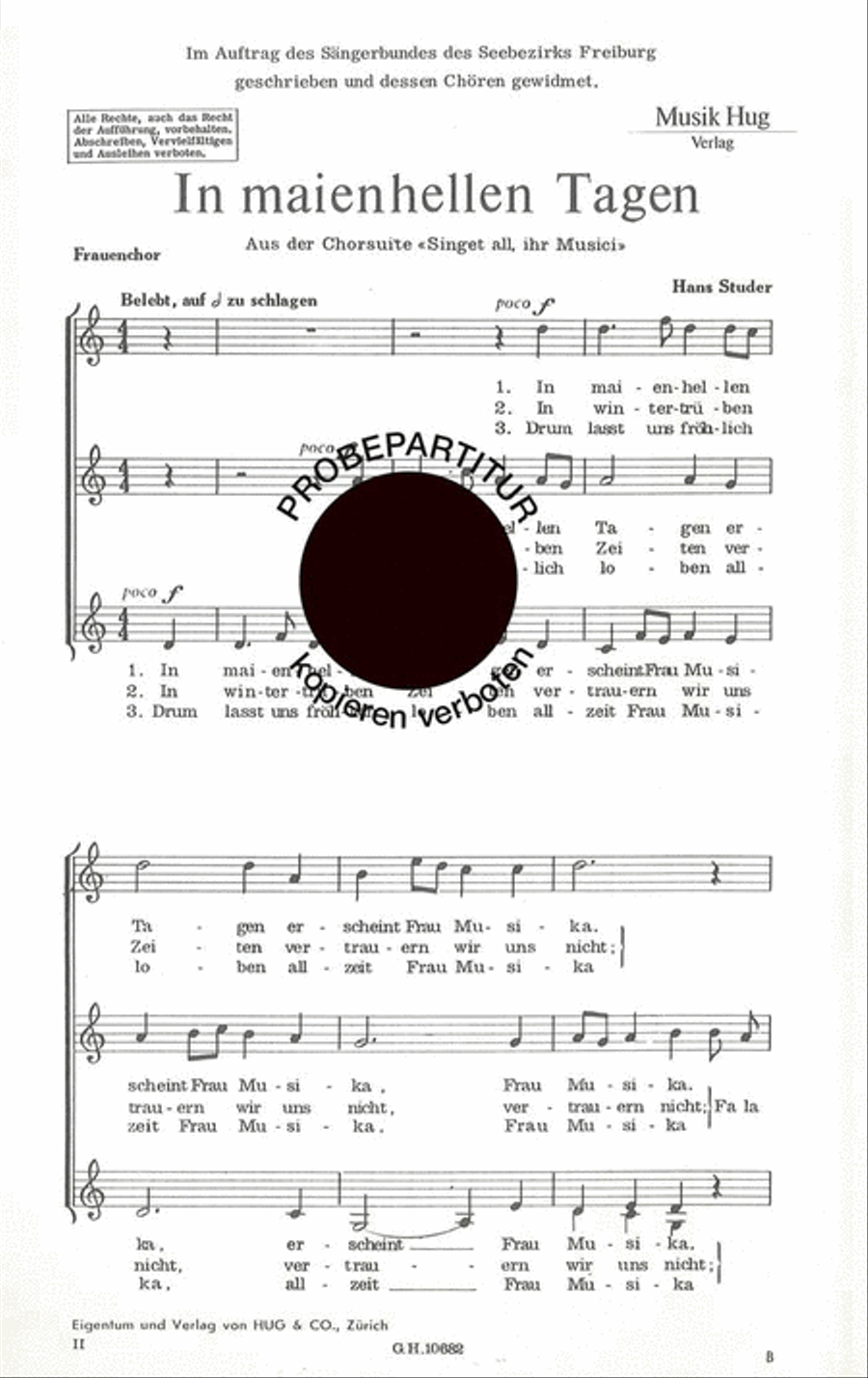 In Maienhellen Tagen In Maienhellen Tagen Women's Choir scores gallery preview page 1