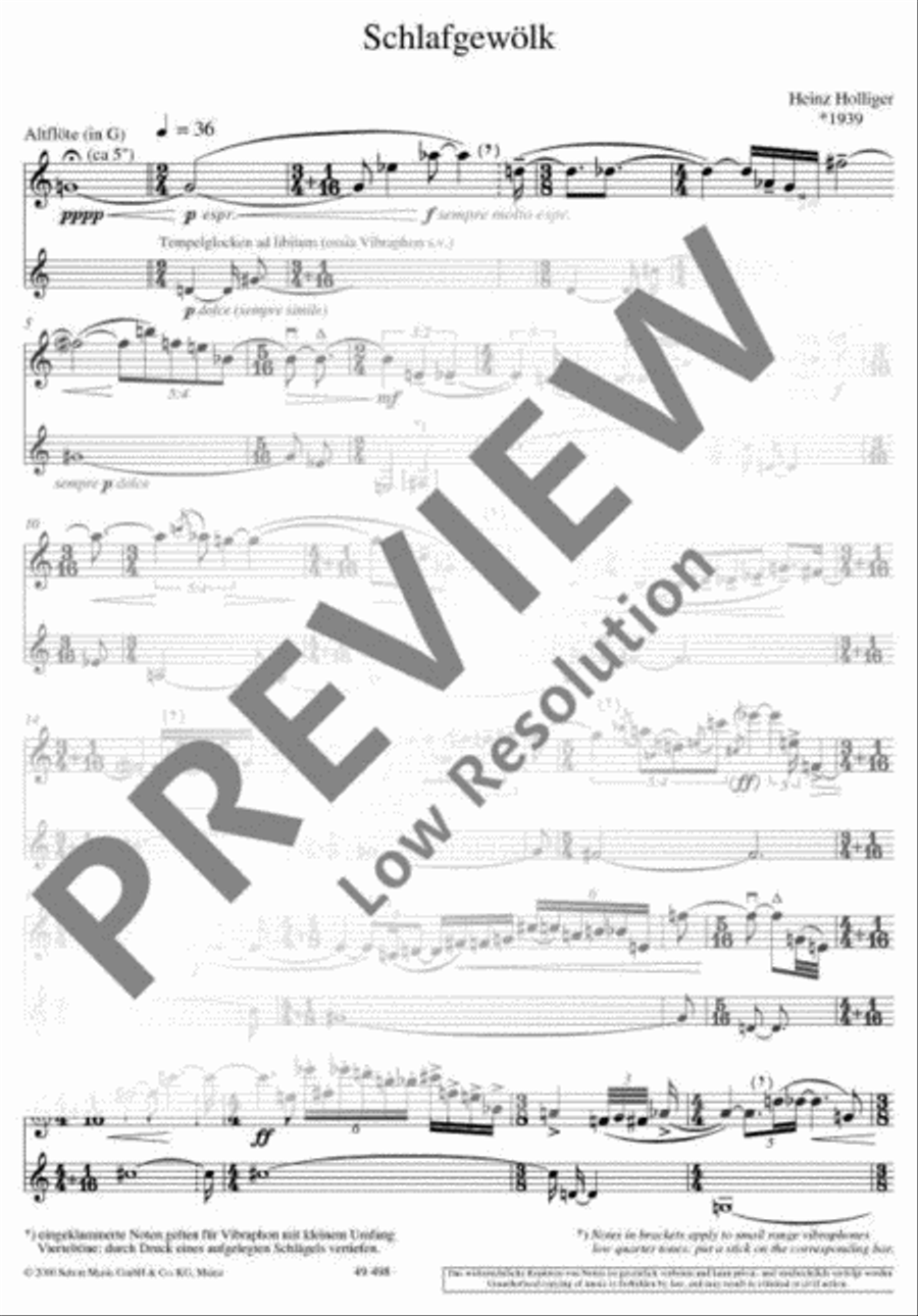 Schlafgewölk Flute scores gallery preview page 5