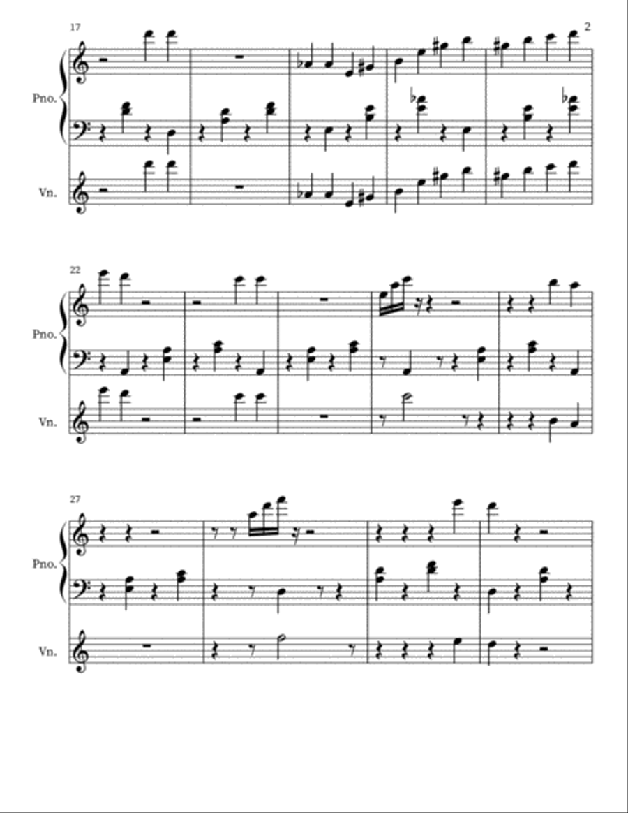 Silent Sympathy String Duet scores gallery preview page 2
