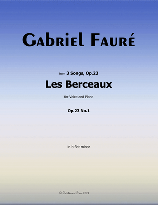 Book cover for Les Berceaux, by Gabriel Fauré, in b flat minor