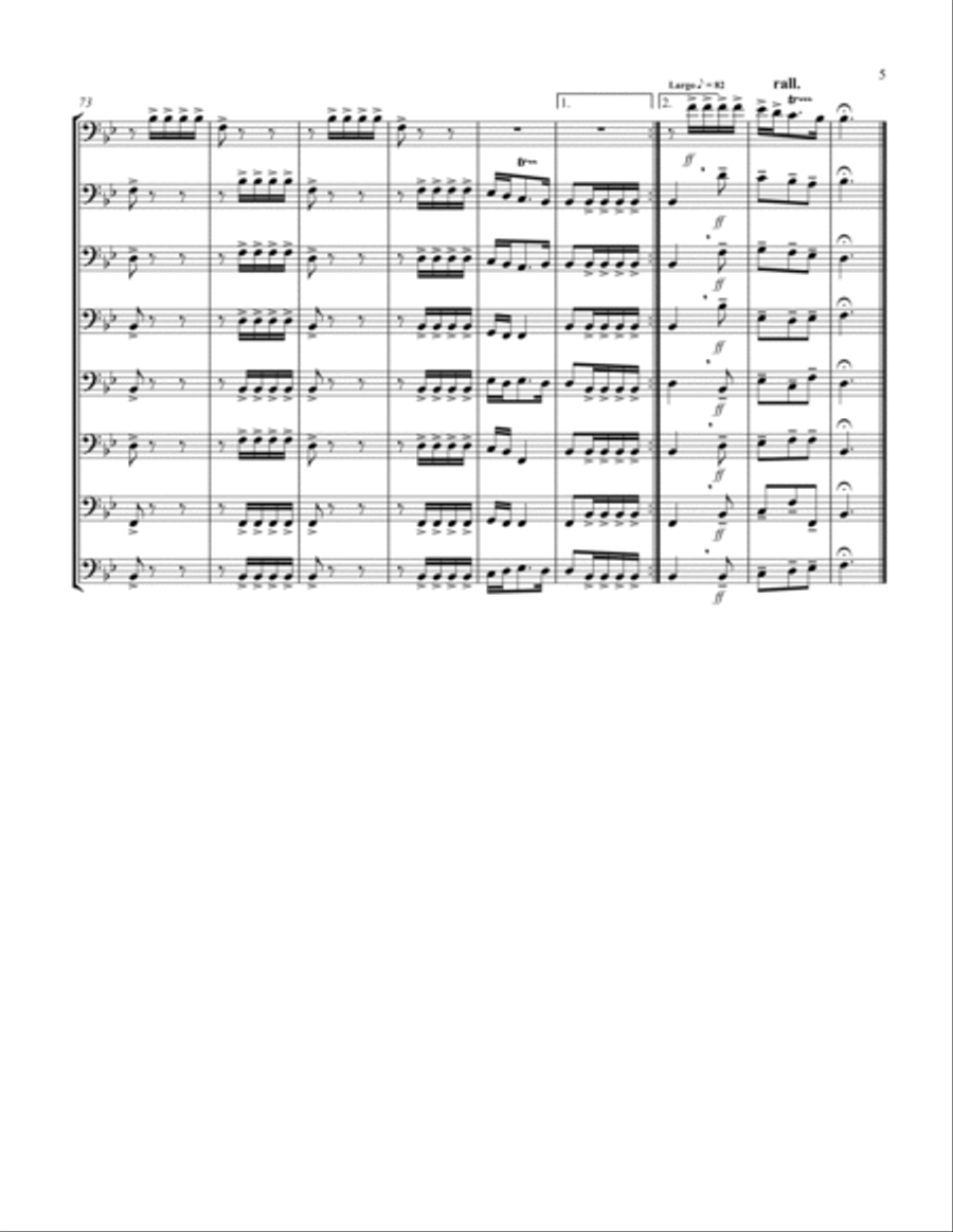 Allegro (from "Sonata for Trumpet") (Bb) (Violoncello Octet) image number null