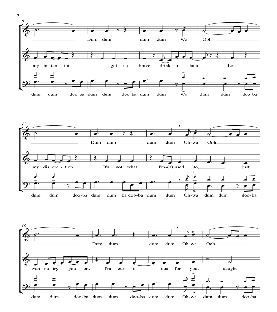 I Kissed A Girl 3-Part scores gallery preview page 2