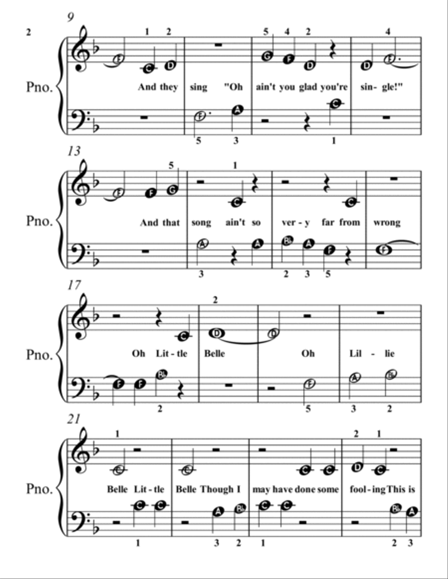 Jingle Jangle Jingle (i Got Spurs) Easy Piano scores gallery preview page 2