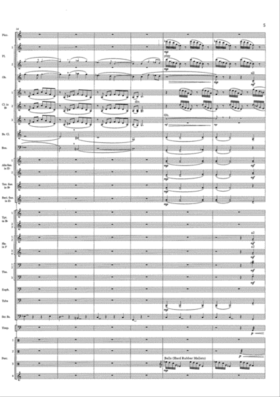 Cry of the Last Unicorn Concert Band scores gallery preview page 5