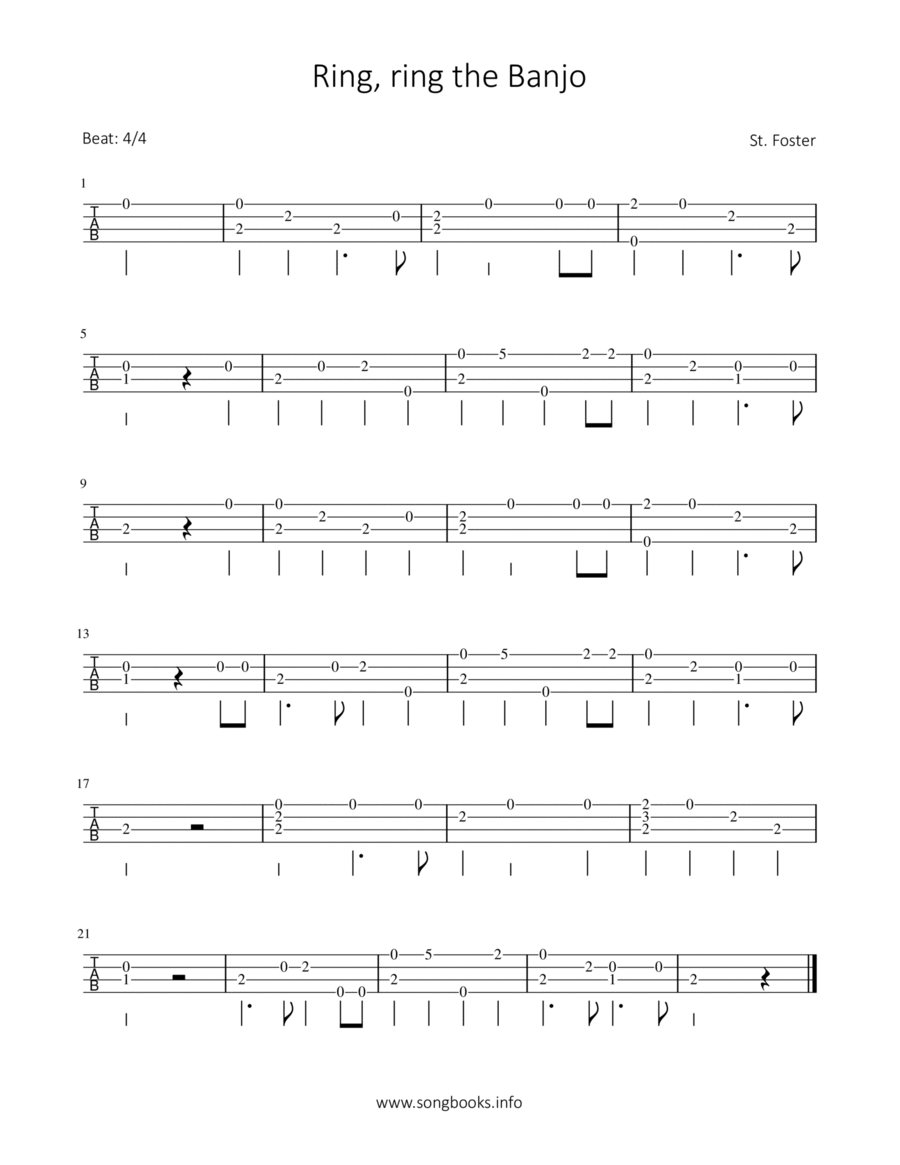 Ring, ring the Banjo Banjo scores gallery preview page 1