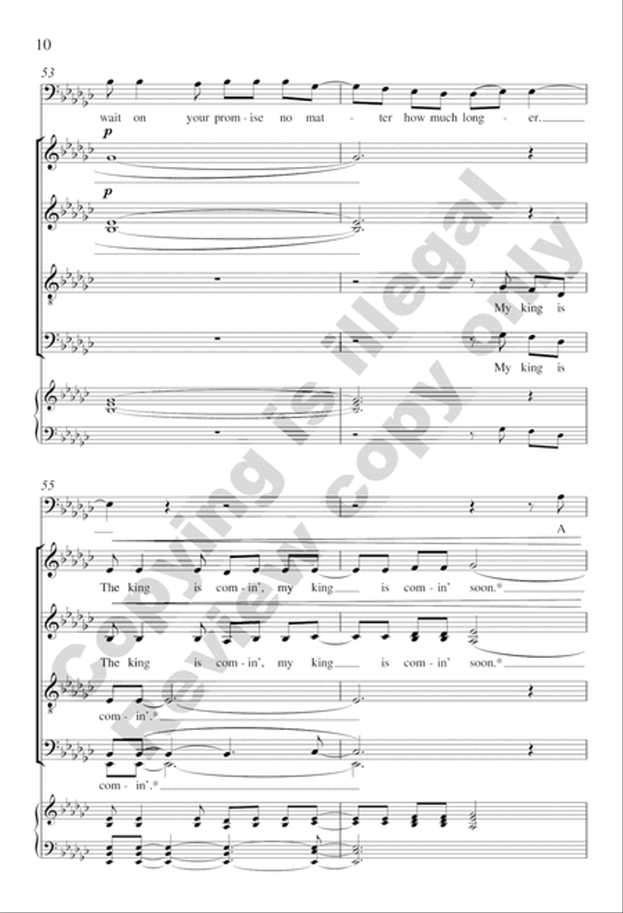 My King Is Comin' Soon My King Is Comin' Soon 4-Part scores gallery preview page 9