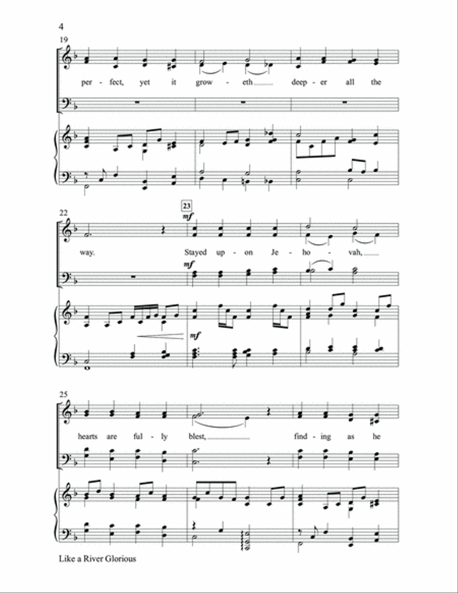 Like a River Glorious 4-Part scores gallery preview page 4