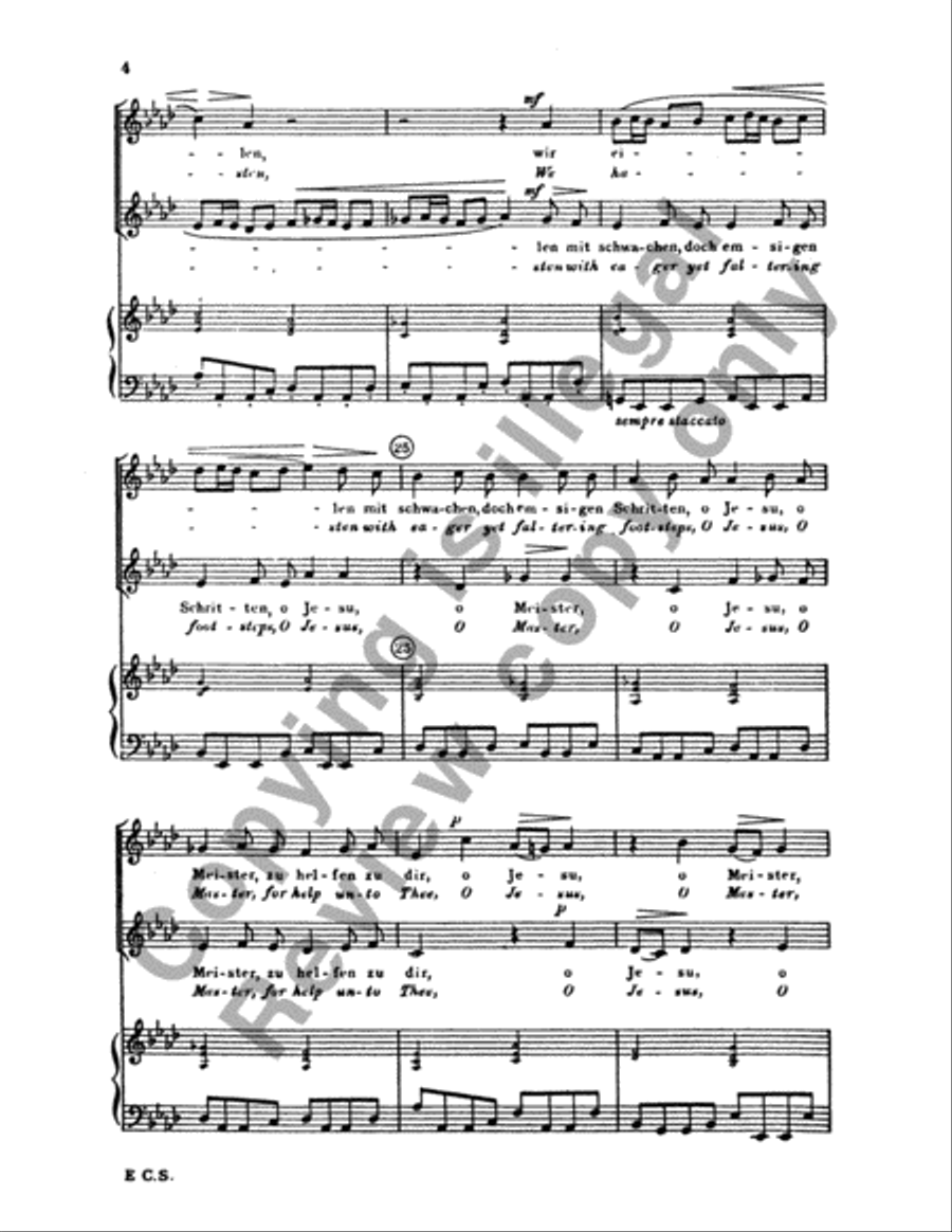 Wir eilen mit schwachen, doch emsigen Schritten (We hasten with eager) SA scores gallery preview page 4
