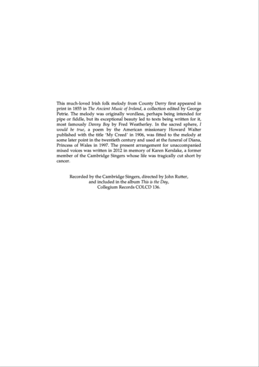 I would be true Divisi scores gallery preview page 2