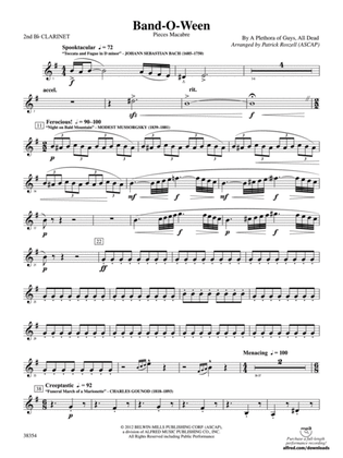 Band-O-Ween: 2nd B-flat Clarinet