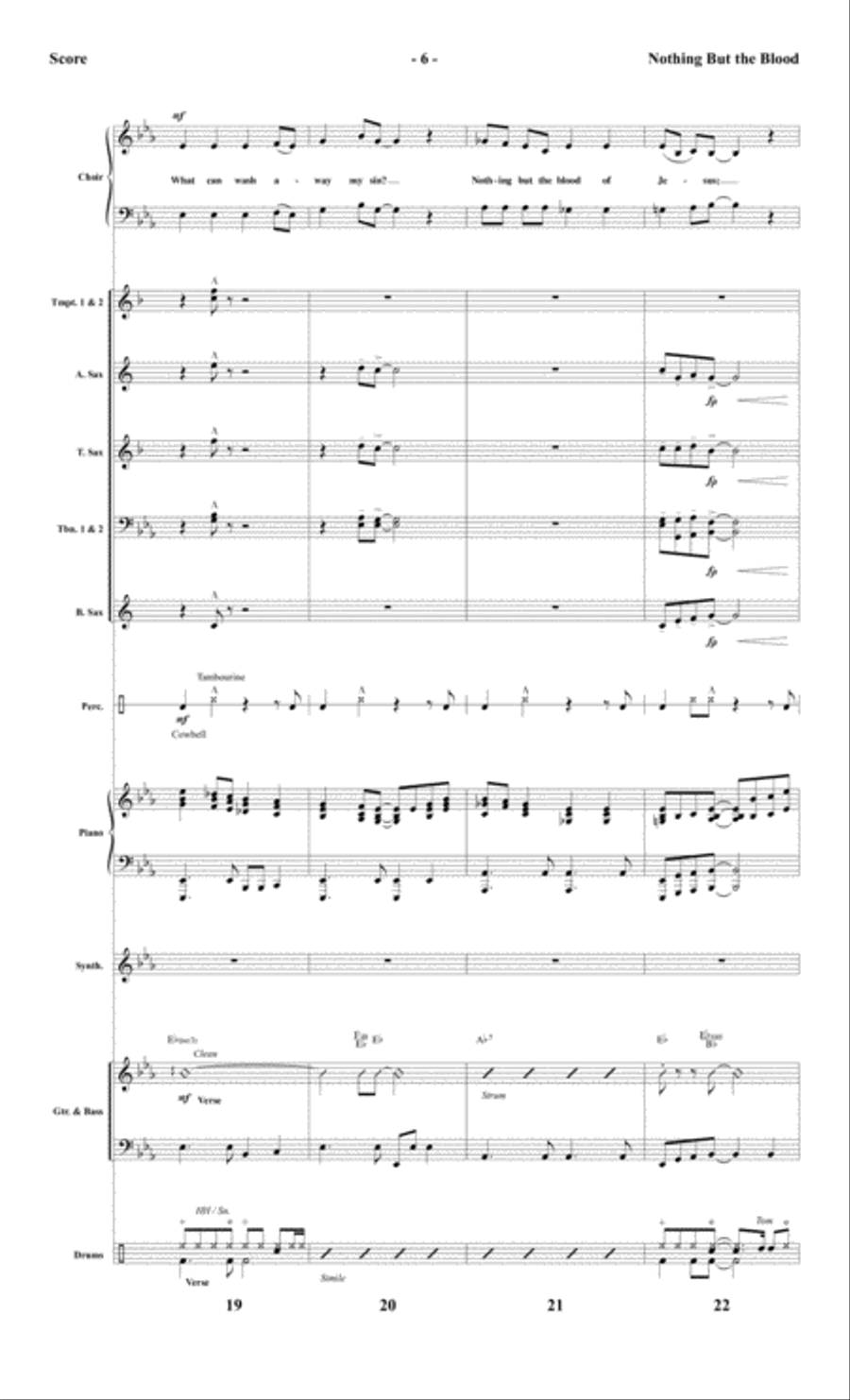 Nothing But the Blood - Instrumental Ensemble Score and Parts Choir scores gallery preview page 8
