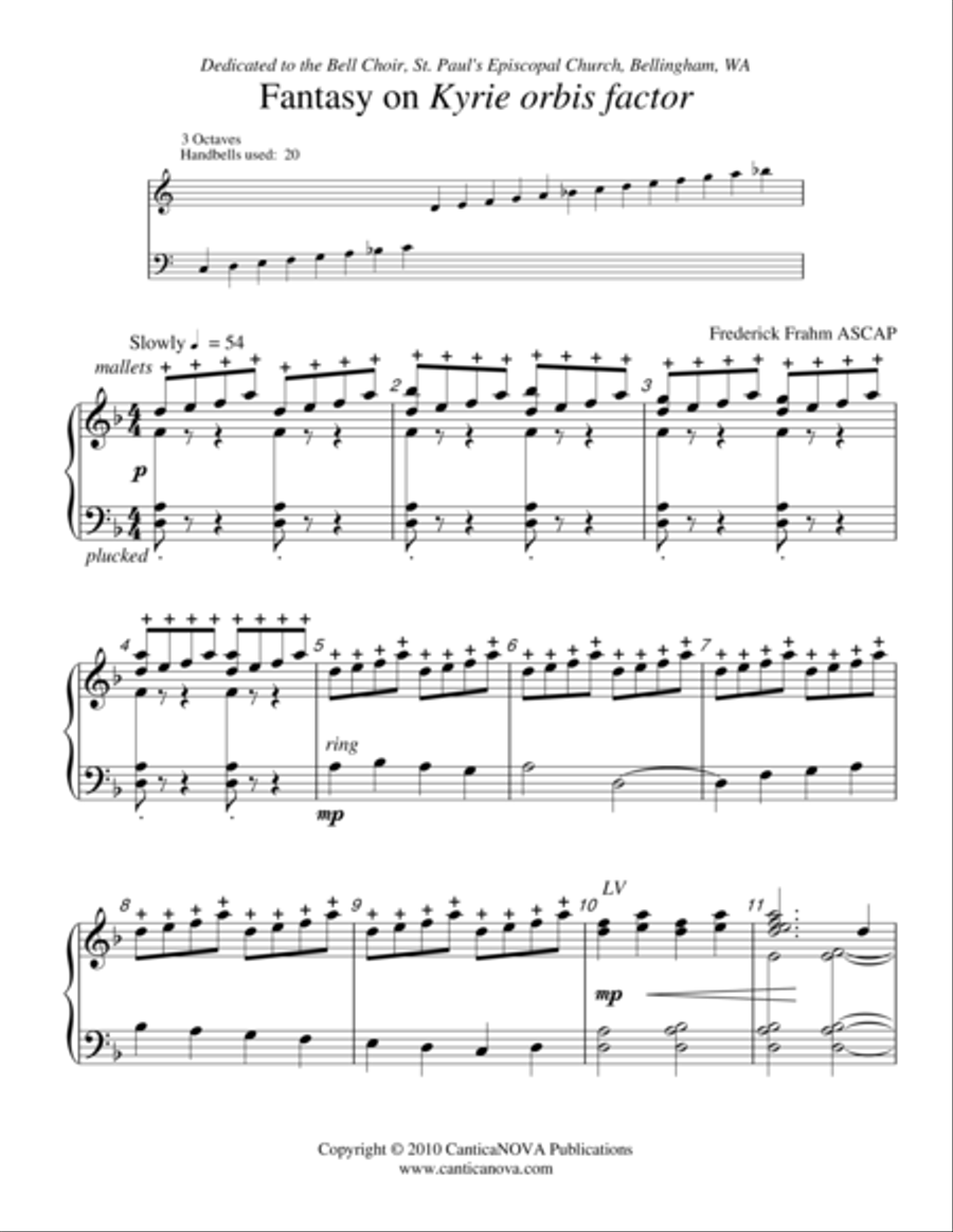 Fantasy on 'Kyrie orbis factor' 3-Octaves scores gallery preview page 2