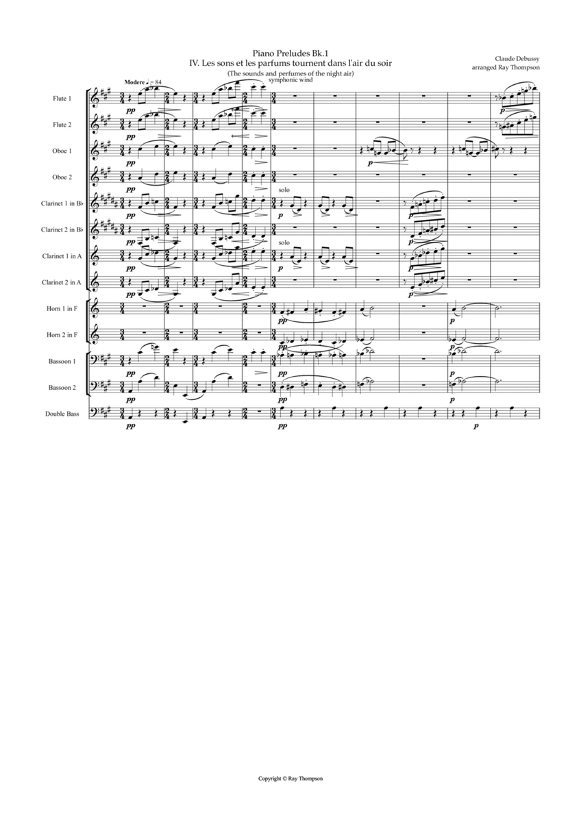 Debussy: Piano Preludes Bk.1 No.4 Les sons et les parfums tournent dans l'air du soir - symph. wind image number null