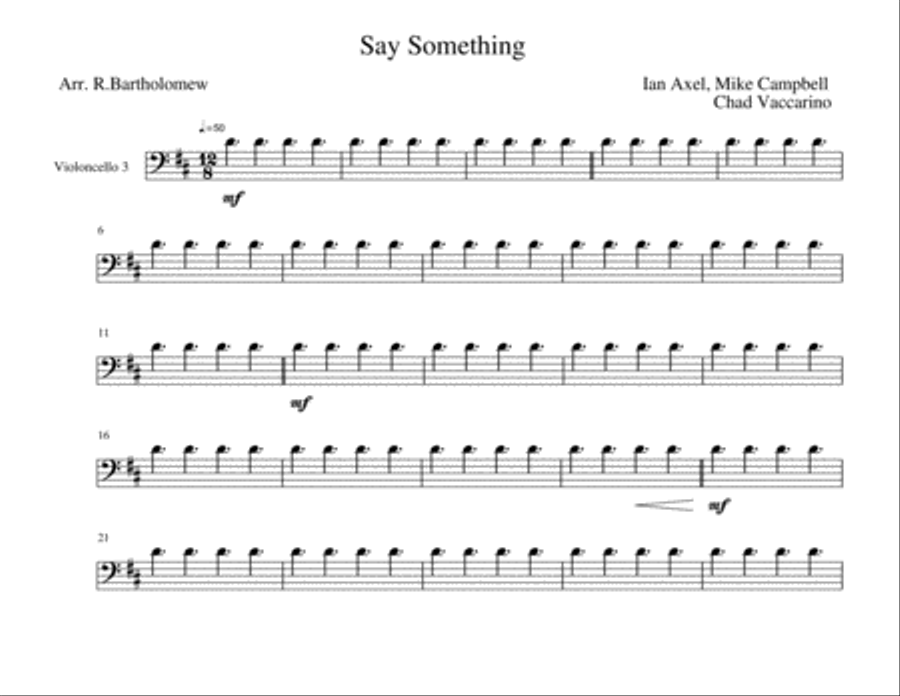 Say Something String Duet scores gallery preview page 5