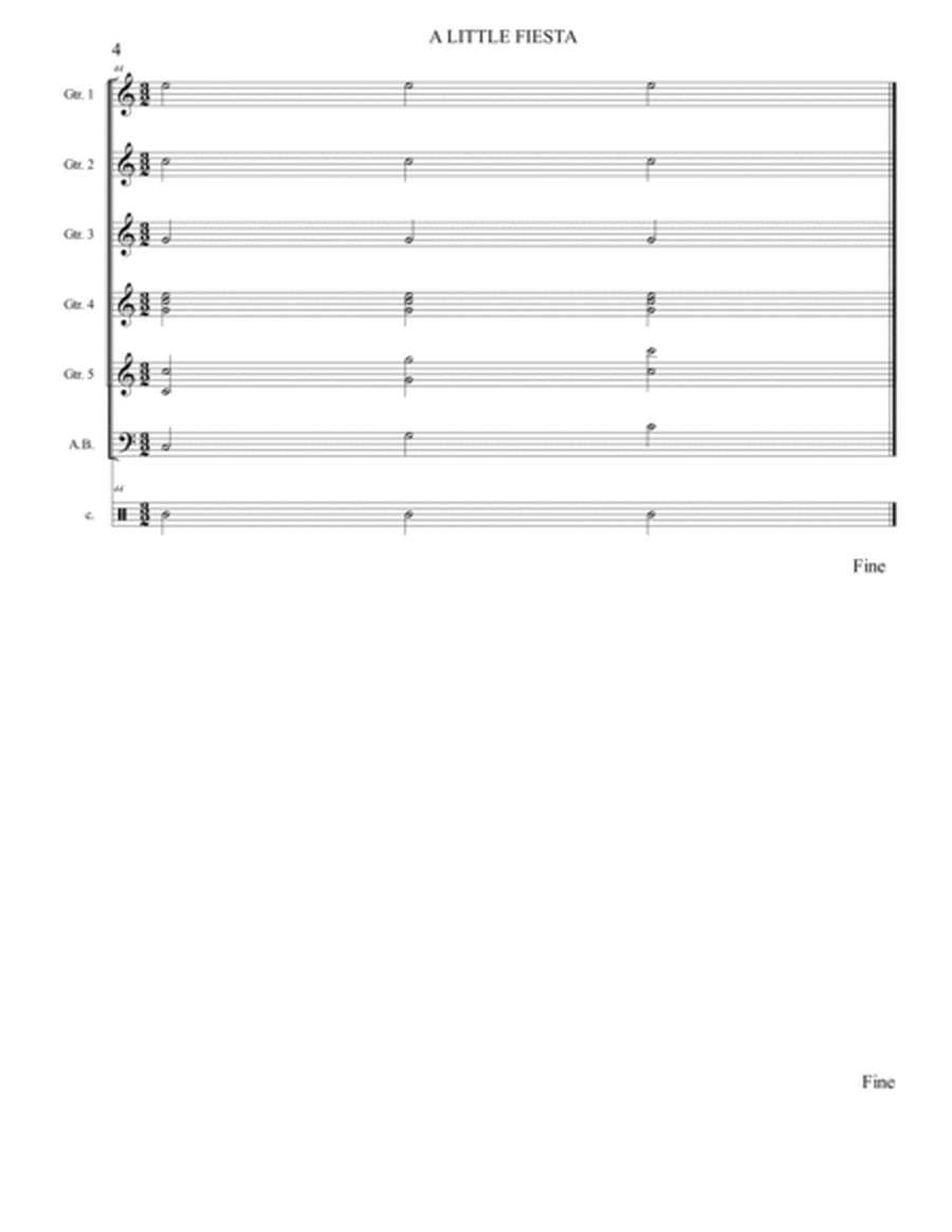 A LITTLE FIESTA ! - Guitar Ensemble (Score & Parts) image number null