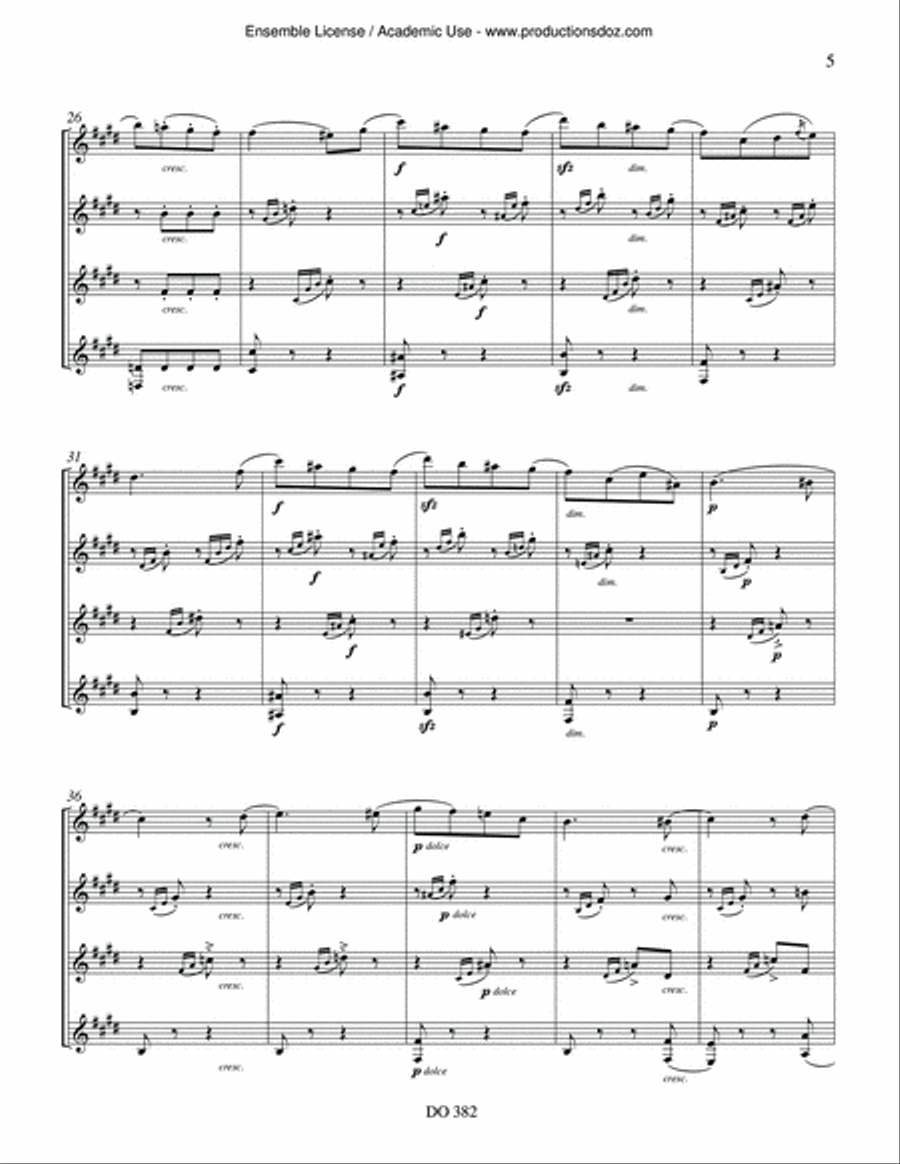 Cinq romances sans paroles Guitar Ensemble scores gallery preview page 5