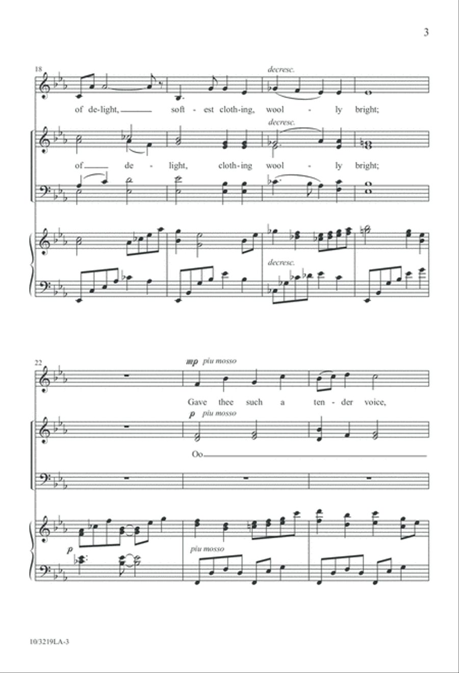 Little Lamb 4-Part scores gallery preview page 3