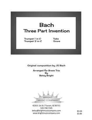 J.S. Bach: Three Part Invention No. 8 (Two C trumpets + tuba)