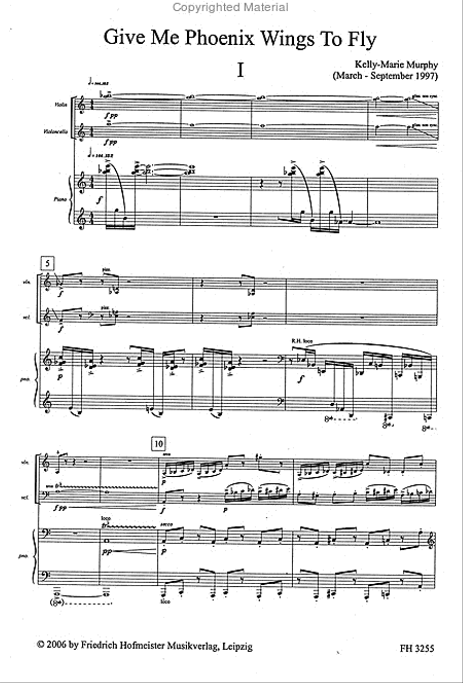 Give me Phoenix Wings to Fly Piano Trio scores gallery preview page 2