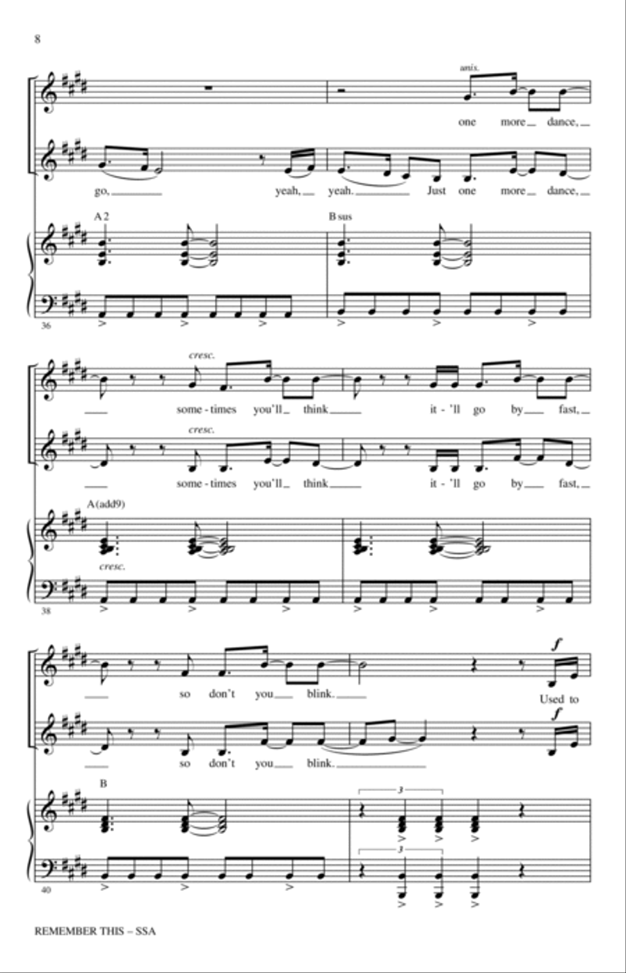 Remember This (arr. Roger Emerson) SSA scores gallery preview page 7