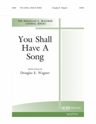 Book cover for You Shall Have a Song