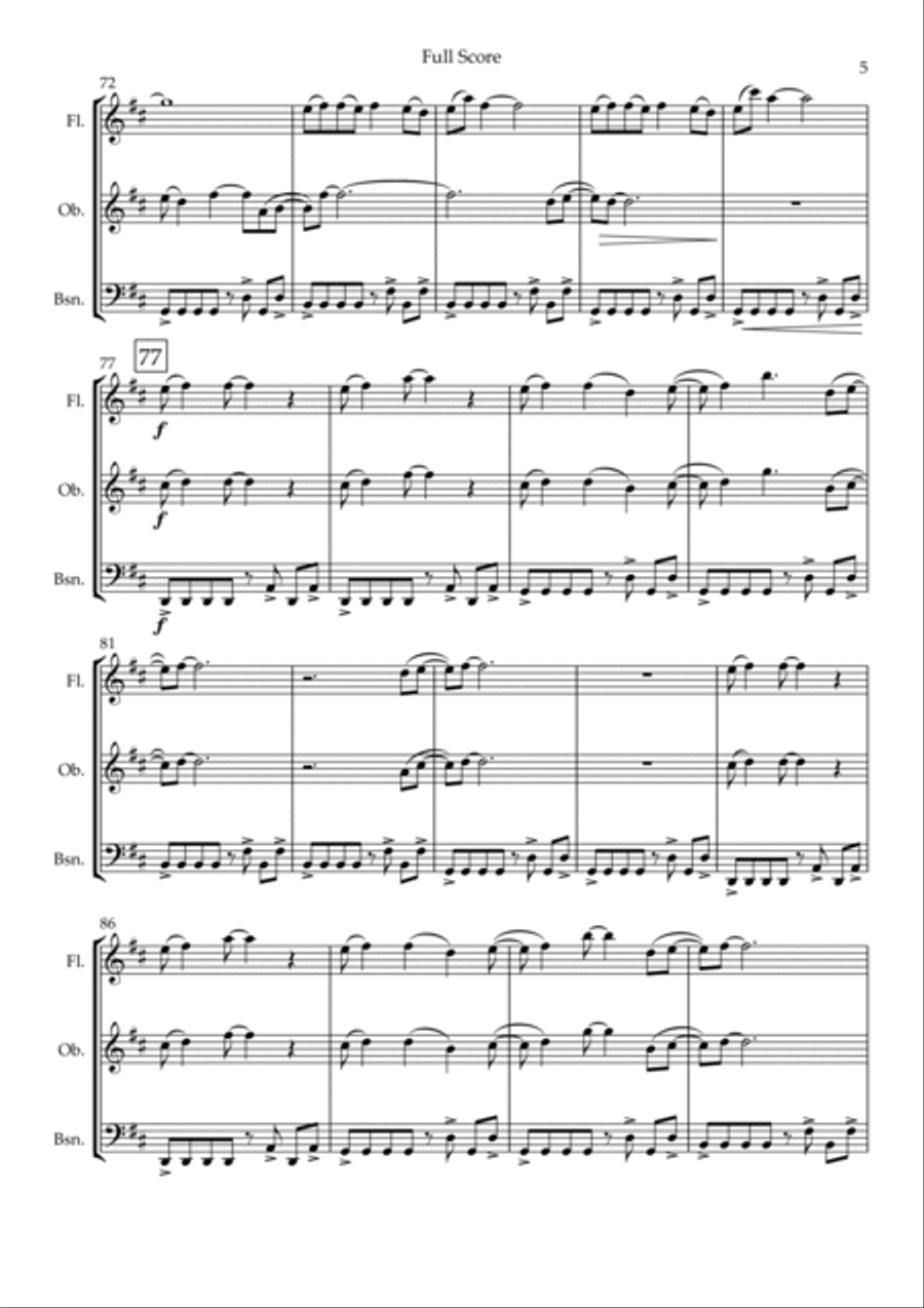 Without You Without You Woodwind Trio scores gallery preview page 5