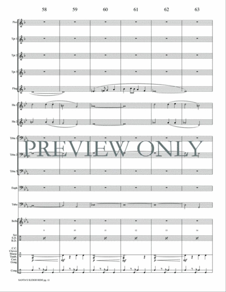 Santa's Sleigh Ride Small Ensemble scores gallery preview page 13