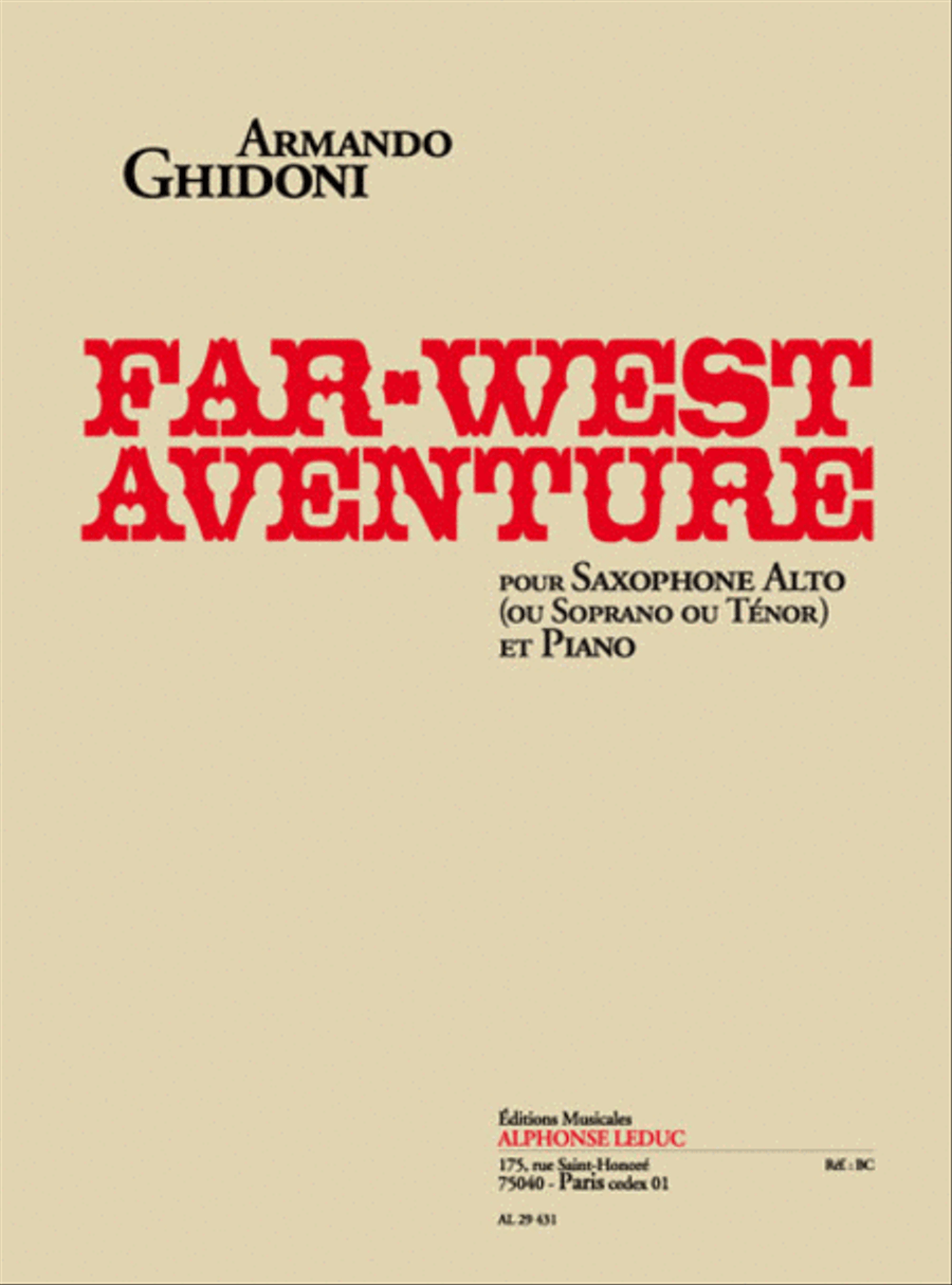 Far-west Adventure Saxophone Solo scores gallery preview page 1