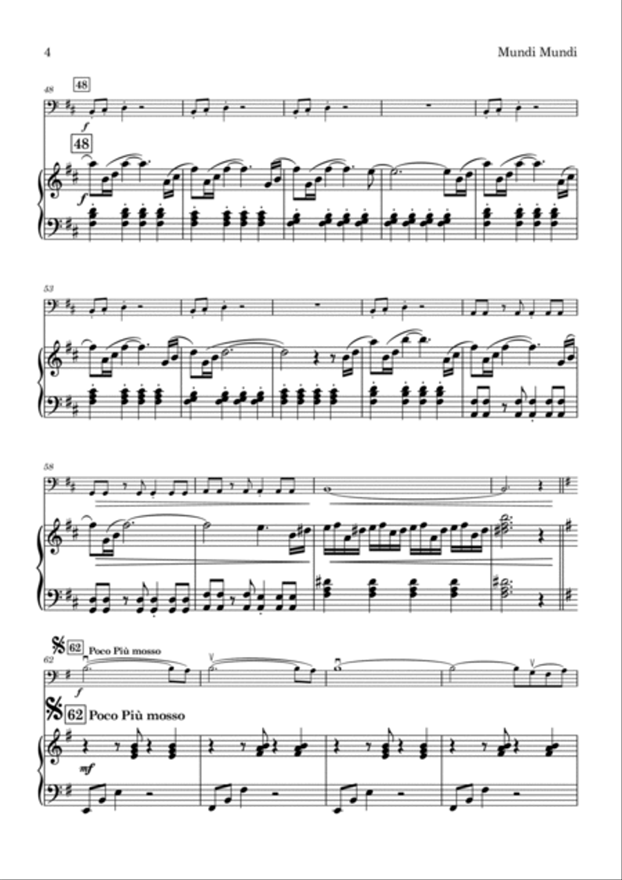 Mundi Mundi Piano scores gallery preview page 5