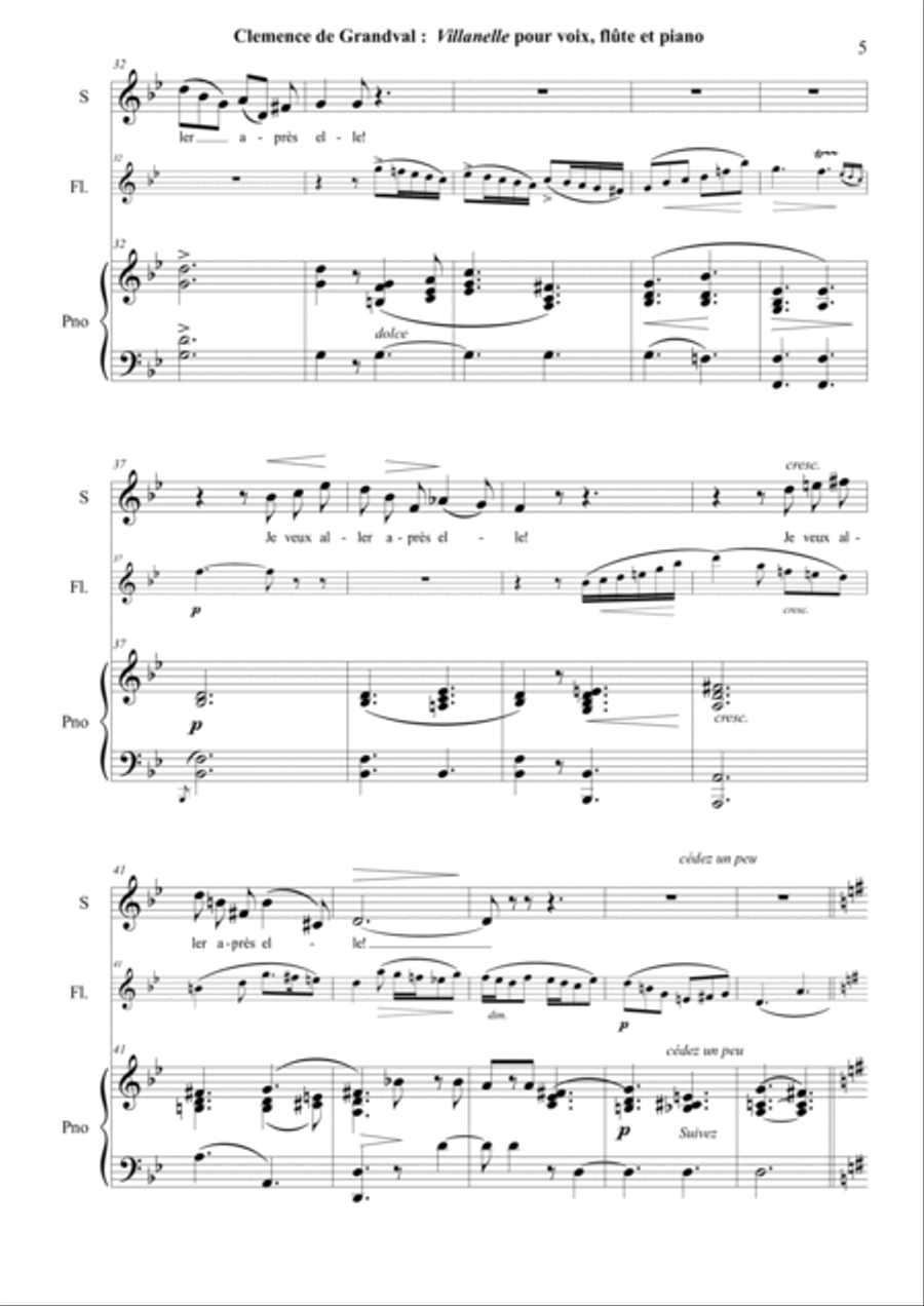 Villanelle Chamber Music scores gallery preview page 5