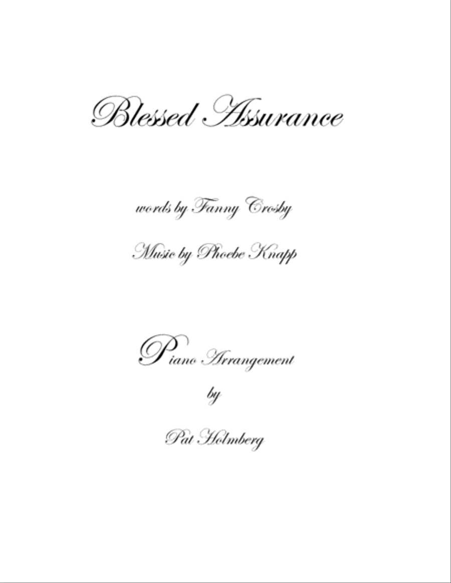 Blessed Assurance Blessed Assurance Piano Solo scores gallery preview page 1