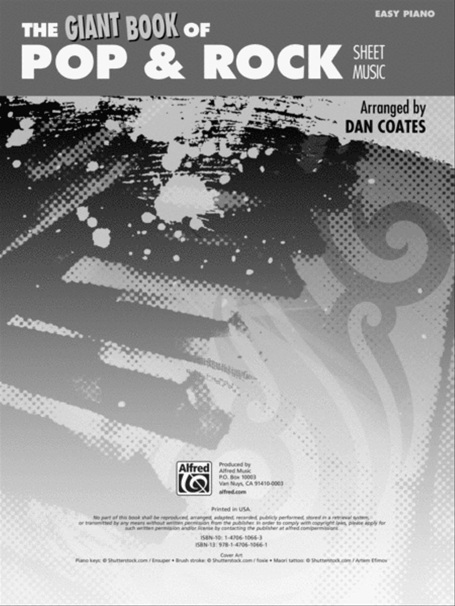 The Giant Book of Pop & Rock Sheet Music Easy Piano scores gallery preview page 9