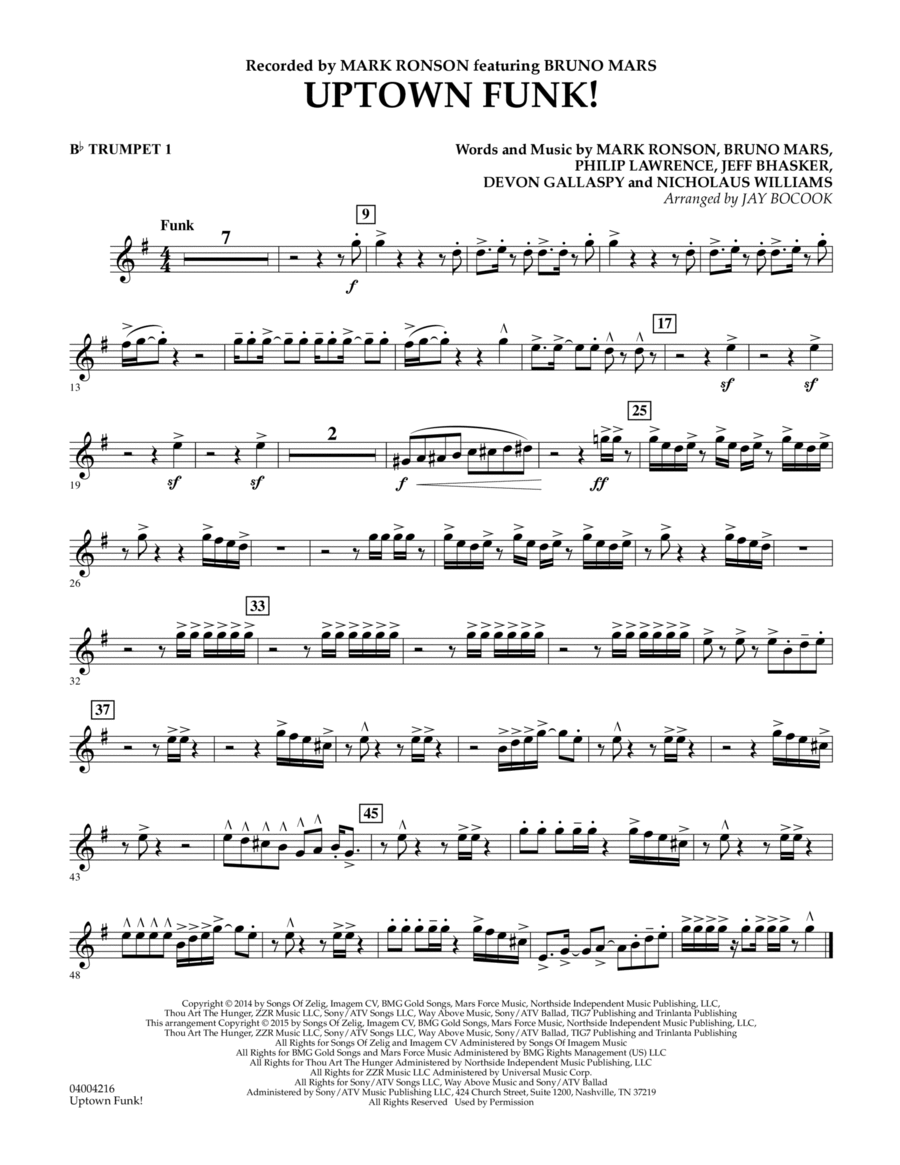 Uptown funk store trumpet