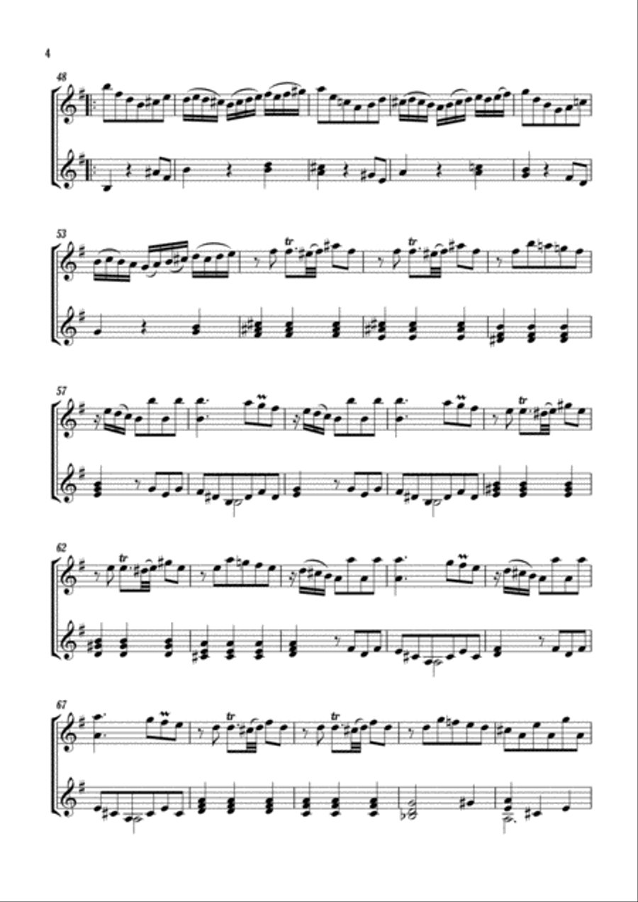 Sonata III en Mi menor Acoustic Guitar scores gallery preview page 4