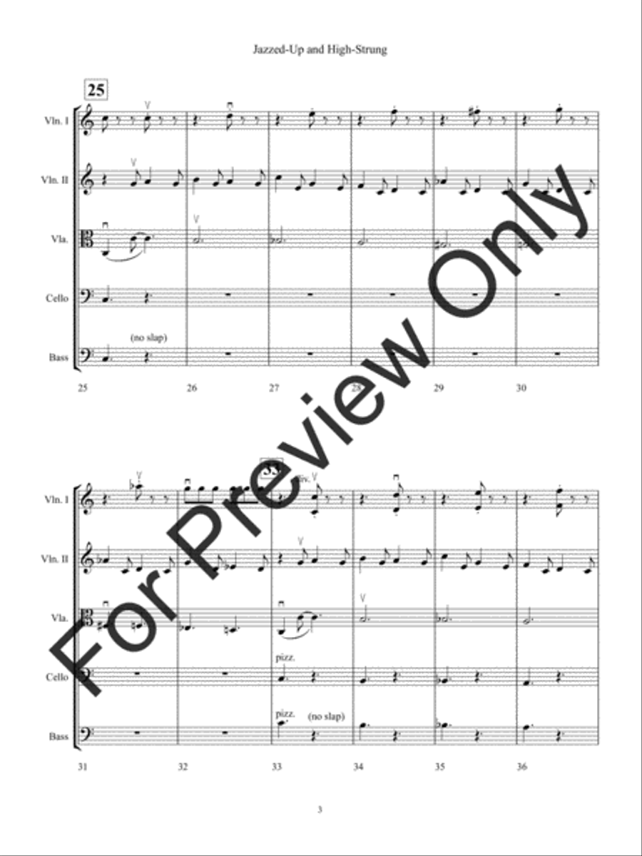 Jazzed-Up and High-Strung String Orchestra scores gallery preview page 6