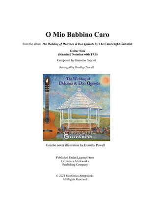 Book cover for O Mio Babbino Caro (guitar solo in standard notation with TAB)