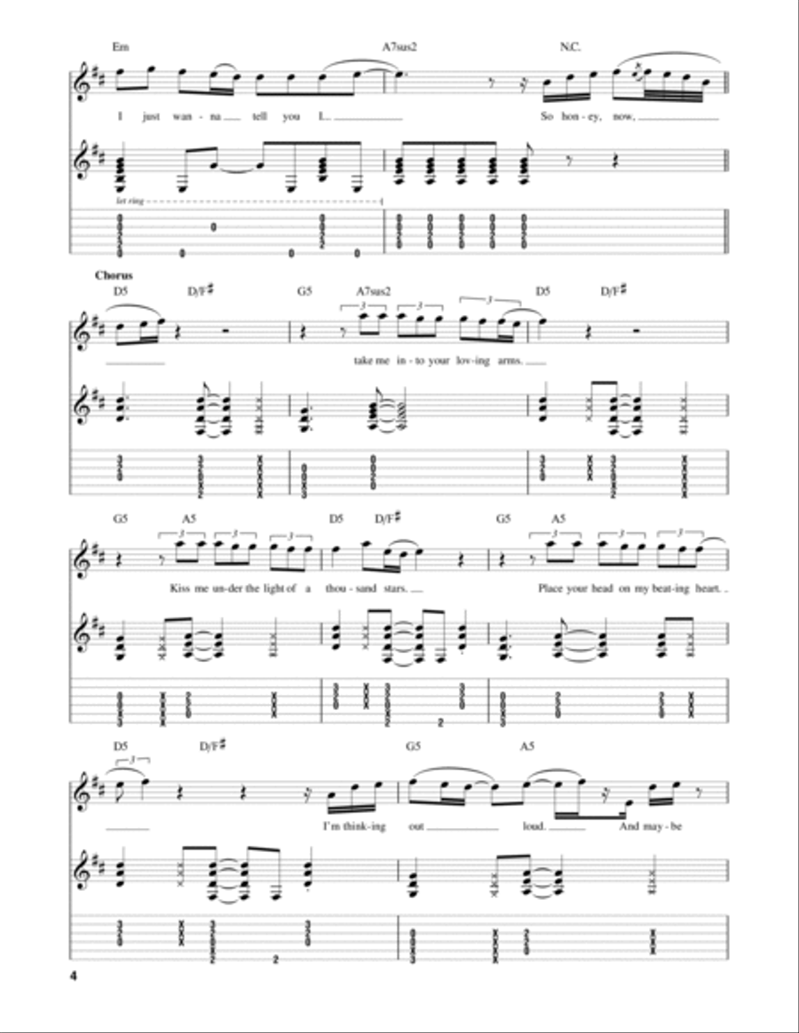 Thinking Out Loud Thinking Out Loud Electric Guitar scores gallery preview page 4