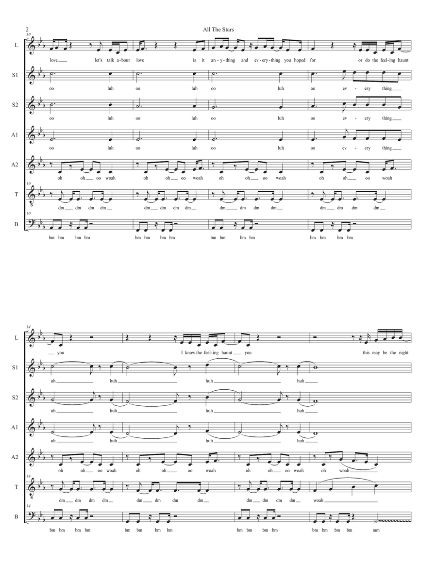 All The Stars Divisi scores gallery preview page 2