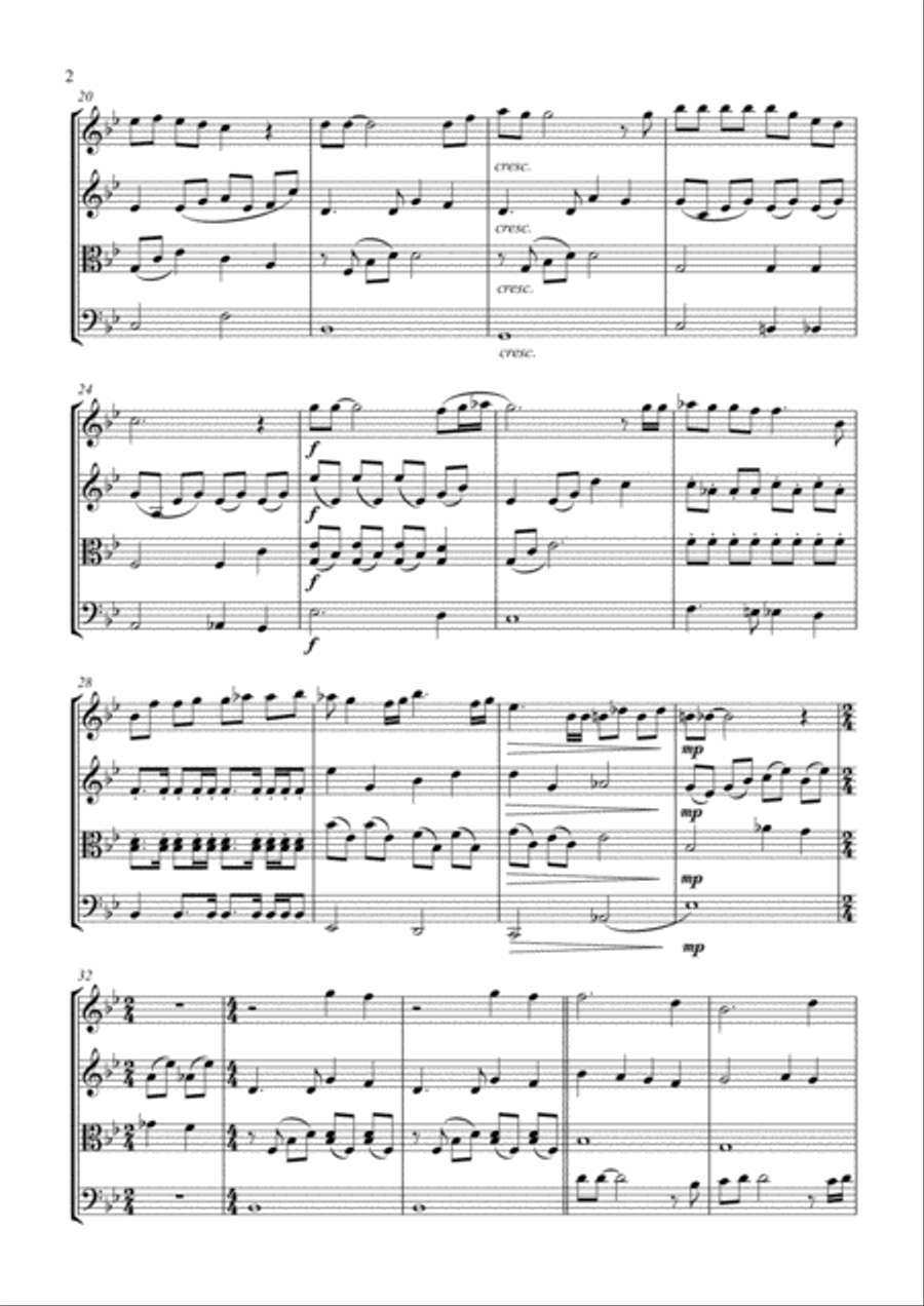 Bohemian Rhapsody String Quartet scores gallery preview page 2