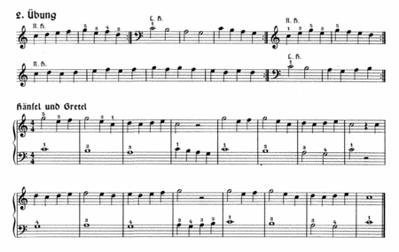 Klavieruebung nach Volksliedern, Heft 1