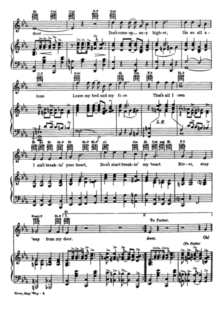 River, Stay Way From My Door Voice scores gallery preview page 4