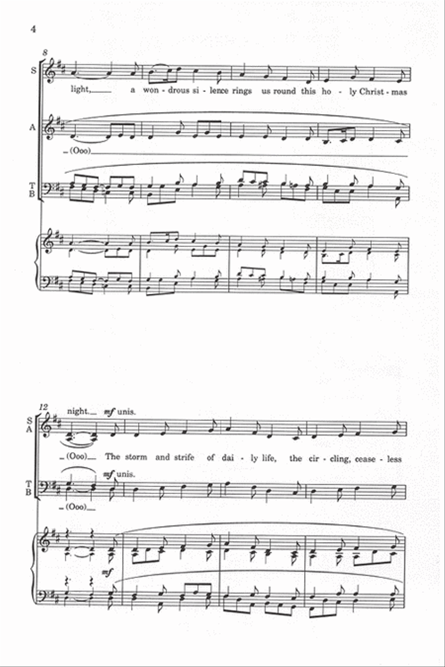 This Holy Christmas Night 4-Part scores gallery preview page 3
