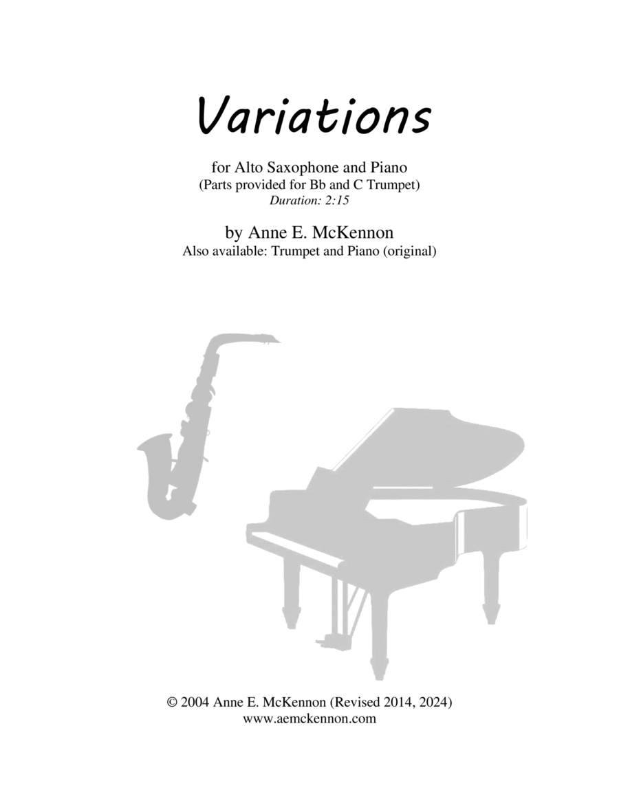 Variations (Alto Sax) image number null