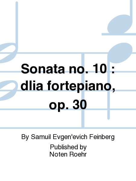 Sonata no. 10 Piano Solo - Sheet Music