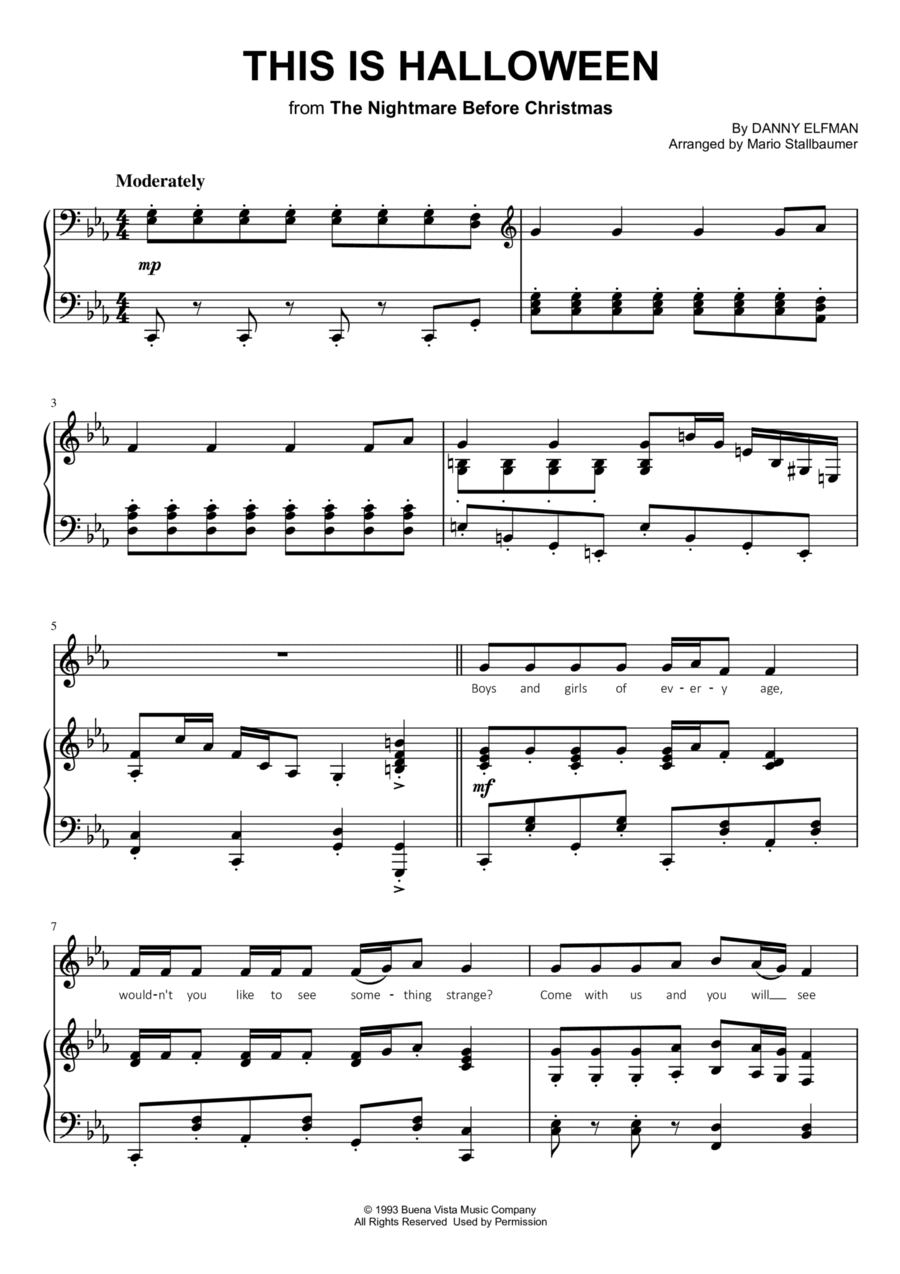 This Is Halloween Voice scores gallery preview page 1