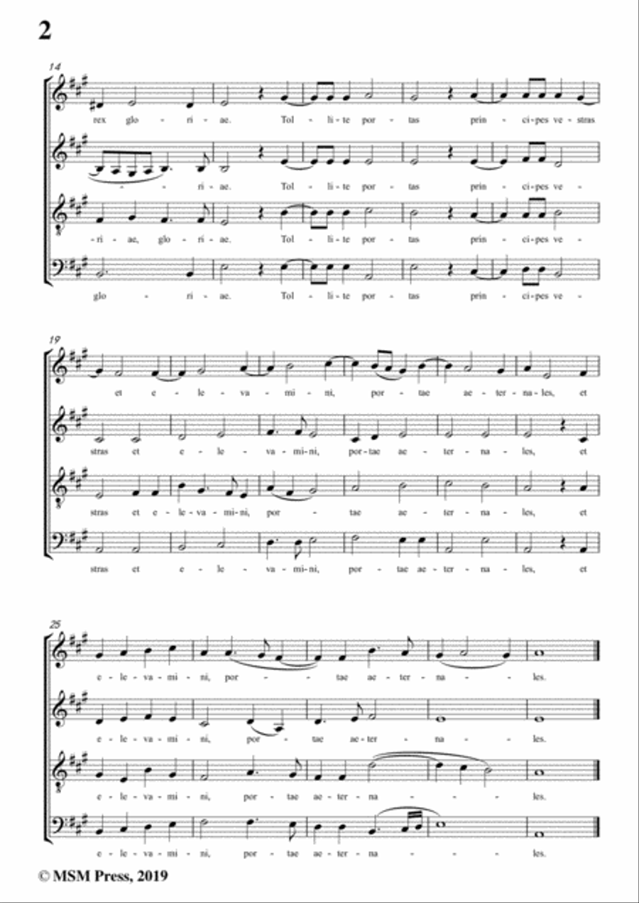 Martini-Tollite portas,in A Major,for A cappella 4-Part scores gallery preview page 4