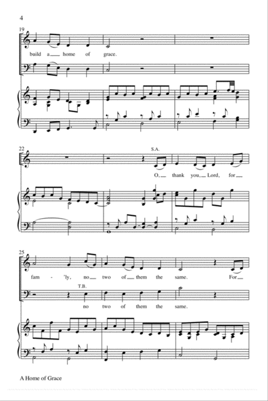 A Home of Grace 4-Part scores gallery preview page 4