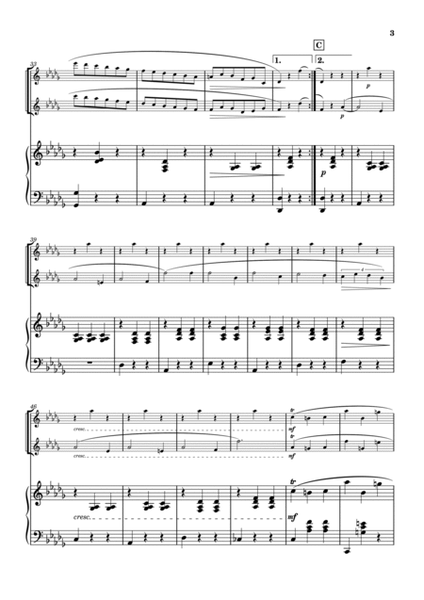 "Valse op.64-1" (Desdur) piano trio / Flute duet (1st edition) image number null
